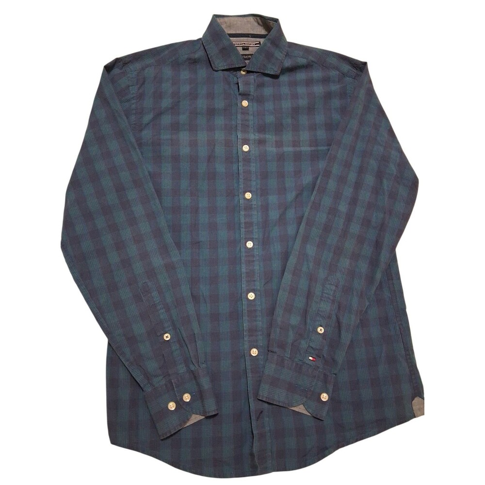 Tommy Hilfiger Men's New York Fit Button-Down Long Sleeve Shirt Size Small